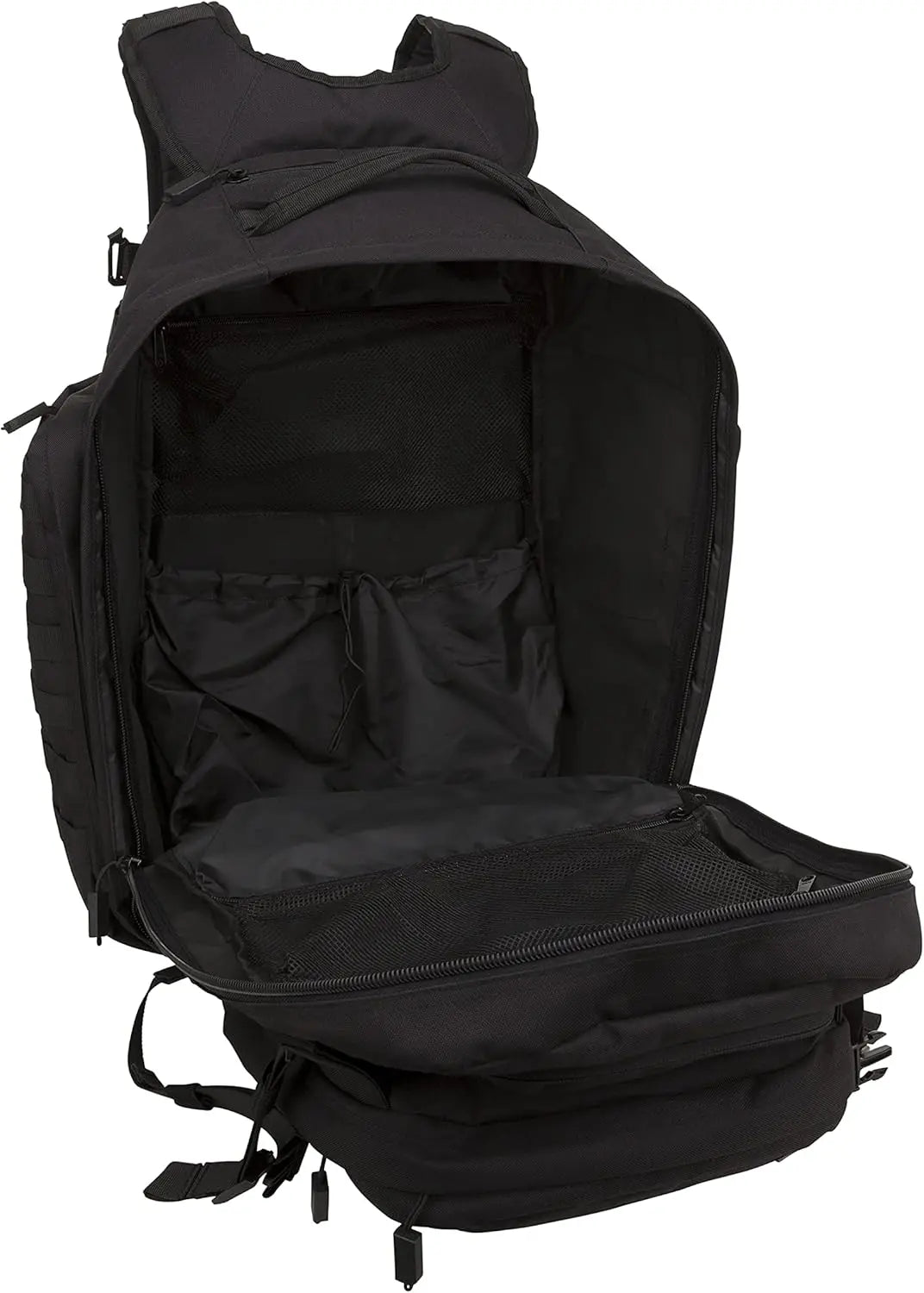 Barrage Tactical Internal Frame Backpack, 64.3-Liter Storage, Black