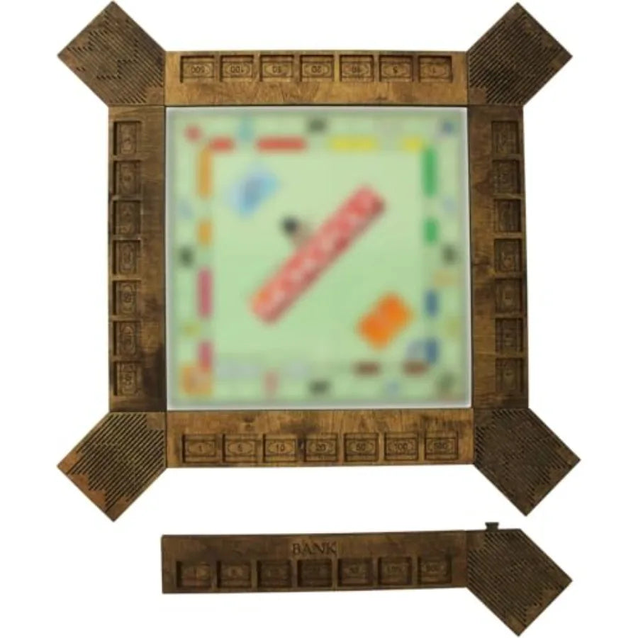 Custom Board Game Frame Personalized Game Board Organizer for Monopoly Compatible with Game Pieces Economic Themed Complete Set