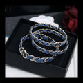 1122 Popular Blue Denim Double C Three-in-one Bracelet Light Luxury Bracelet