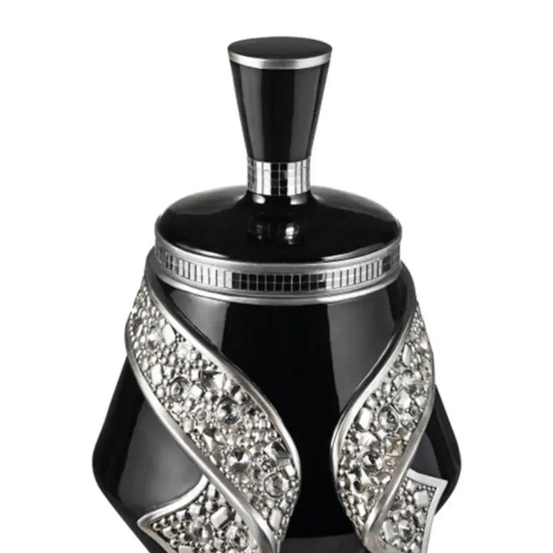 14 inch Tall Polyresin Decorative Jewelry Box in Black and Silver Finish - Elegant Storage Solution for Jewelry and Trinkets