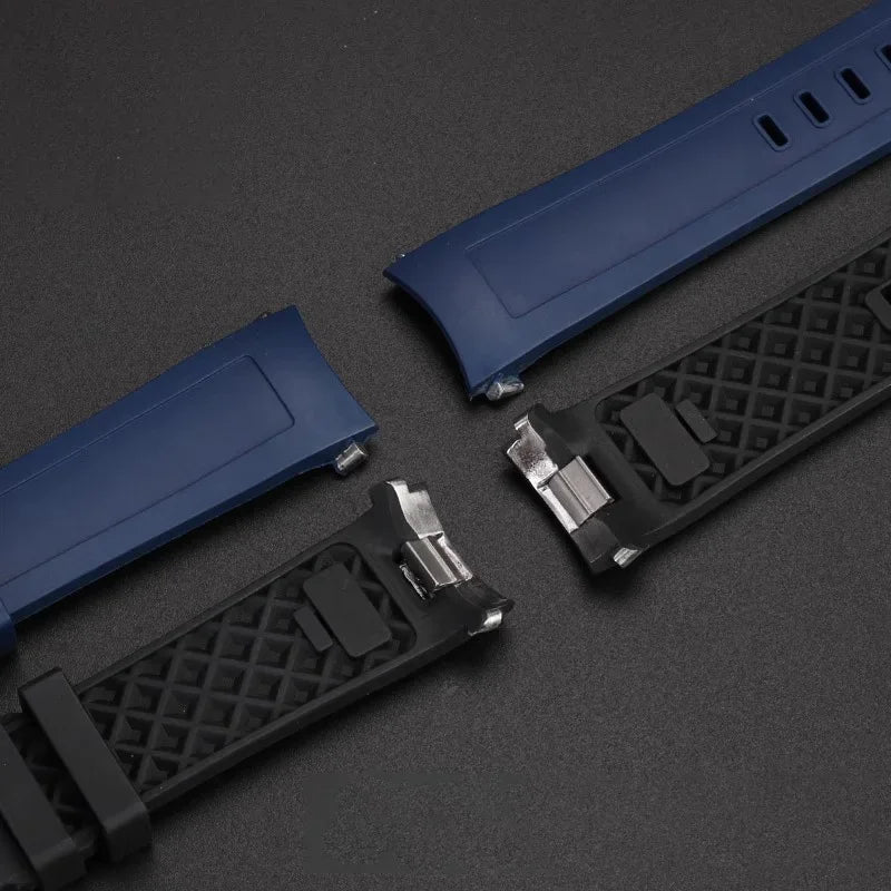 22mm Quick Release Rubber Curved End Strap For IWC International Ocean Timepiece IW356802/376705 Men's Bracelet