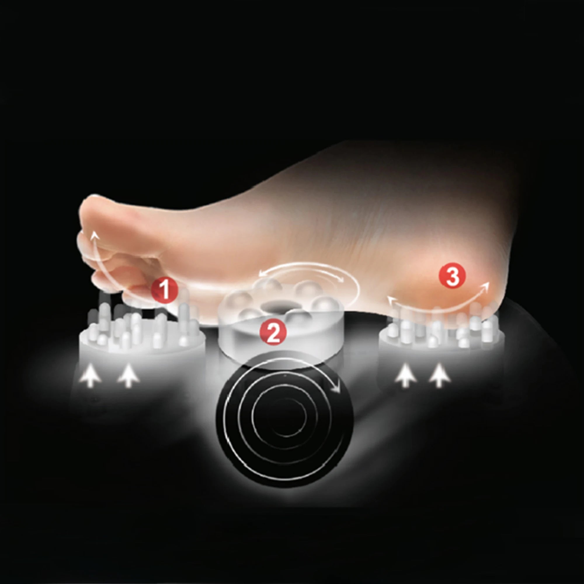 Foot Massager Finger Air Pressure Electric Shiatsu with Roller Kneading Heat Therapy Air Compression Vibration Massage