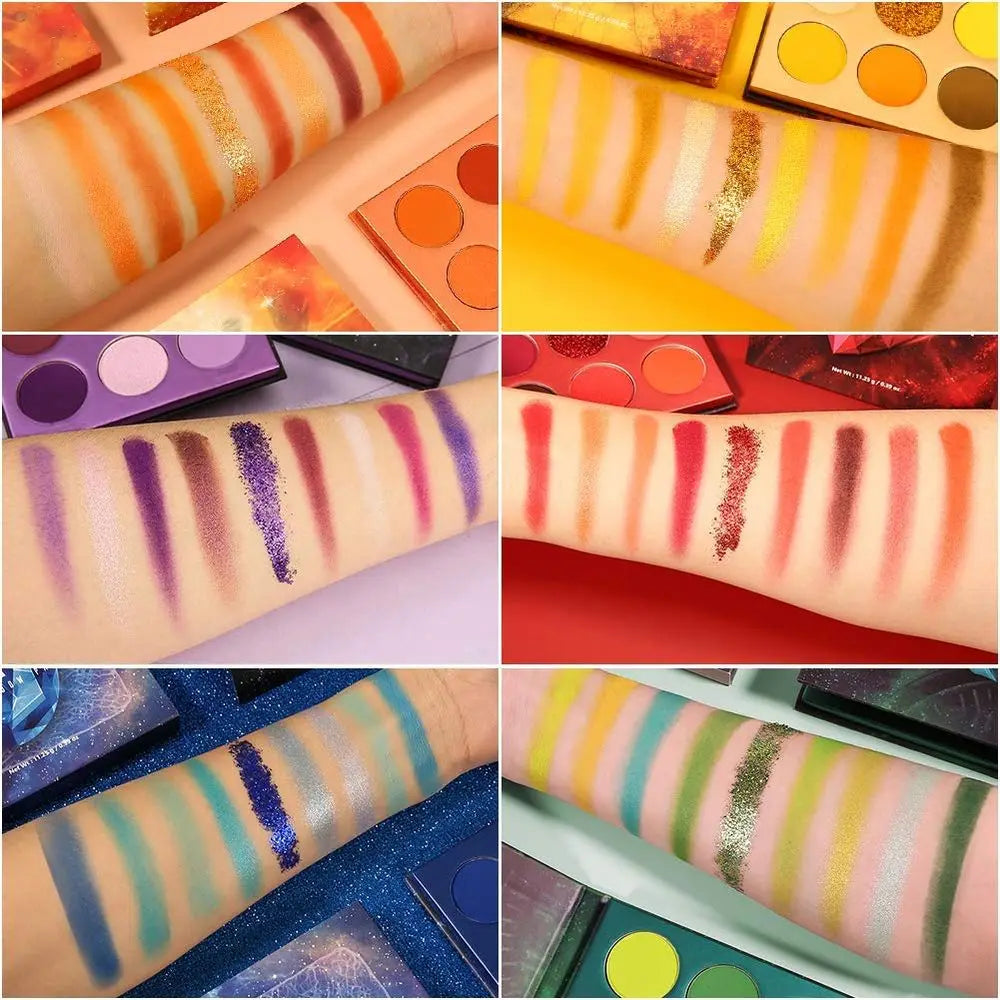 Makeup Brush Set + 54 Color Eye Palette Premium Synthetic Kabuki Blending Powder Blush Concealers Eye Makeup Brushes Set