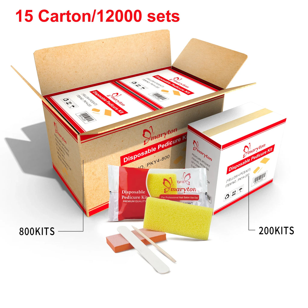 800 Sets/Carton Disposable Pedicure Nail File Kits Salon Manicur natural Nail Polis