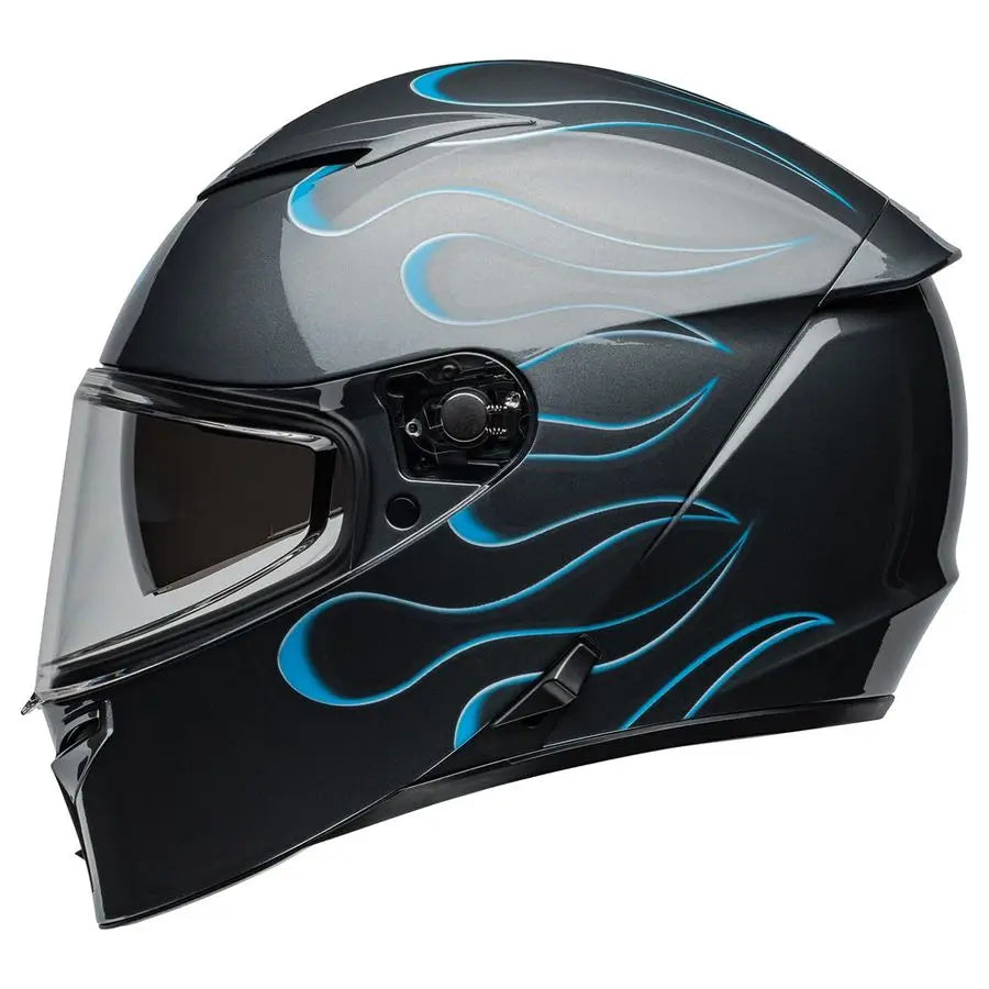 Lithium Helmet Gloss Torch Gray Blue Large