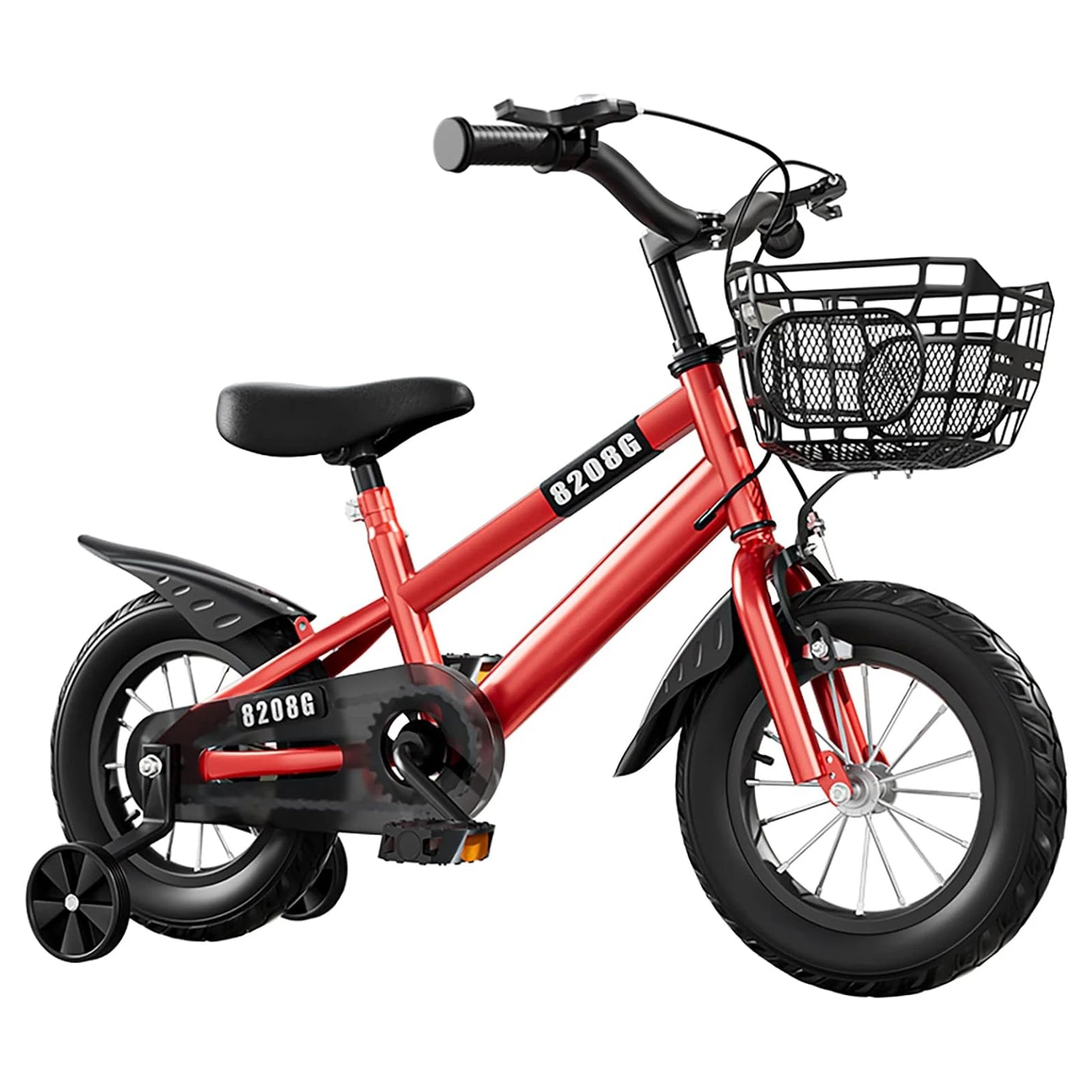 Kids Bike Bicycle for Girls Ages 3-7 Years with Training Wheels Basket Kids Bicycle