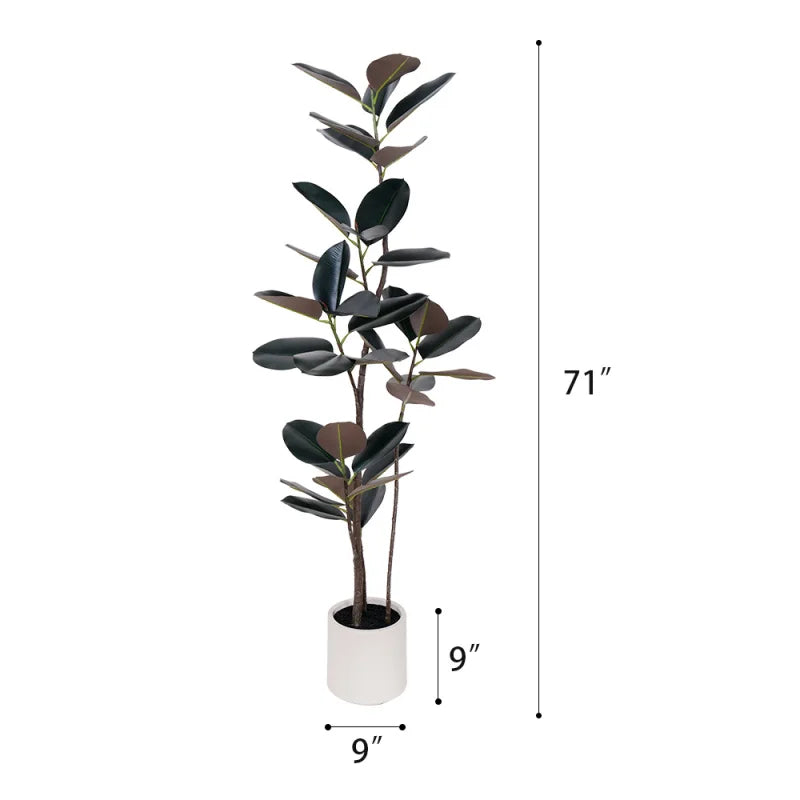 6ft Artificial Oak Plant With Plastic Pot Indoor Outdoor living room home Decor Gift Shipping from the USA