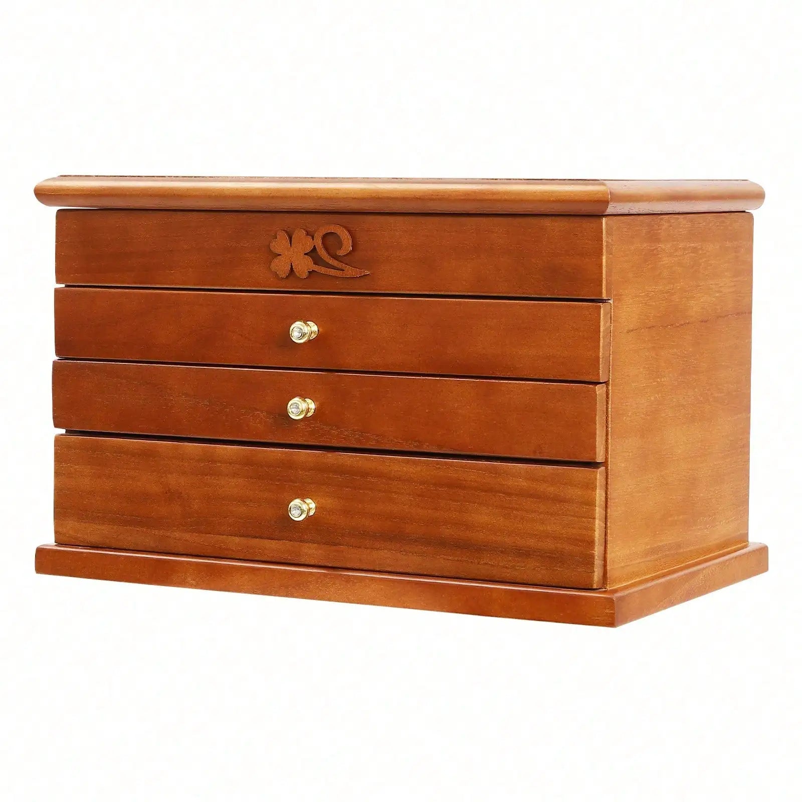 Wooden Jewelry Box For Women W/Mirror, Drawers, Jewelry Storage Organizer Jewelry Wooden Box 31*19.3*19.7cm/12.2*7.6*7.8in