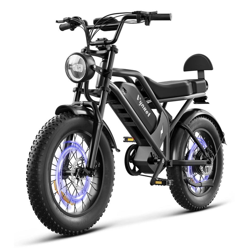 Vynxet Electric Bike Electric Motorcycle 1500W 48V 864Wh Fat Tire Ebike 68+ Miles All-Terrain E-Bike