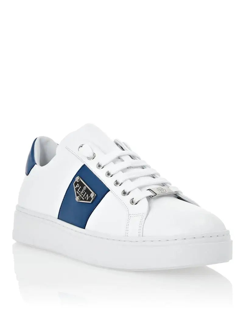Philipp Plein Men's Low-Top Triangular Design Fashion Sneakers Casual Comfortable Shoes