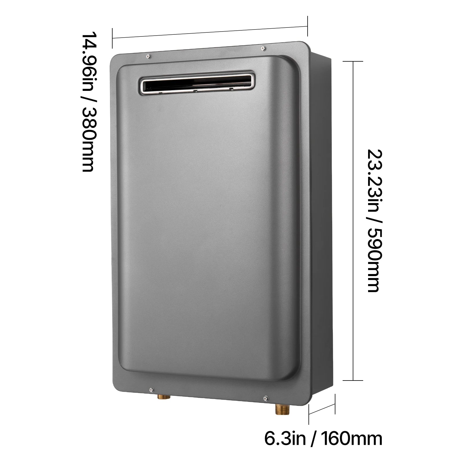 SucceBuy Propane Tankless Water Heater 5.3/8 Gal Outdoor 120000 BTU Instant Hot Water HeaterSmart Temperature Control for House