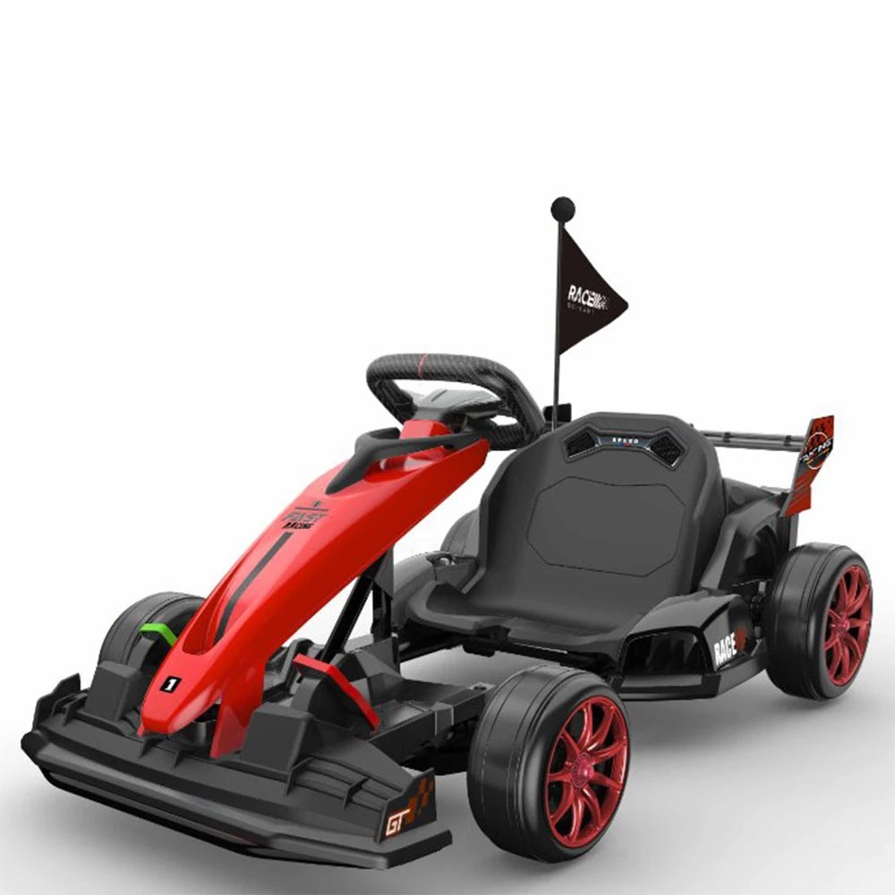 Electric Go Kart for Kids Electric Drift Kart Outdoor Race Toy 24V Ride On Toy Drifting Car with 2x200W Motors for 6+ Years Old