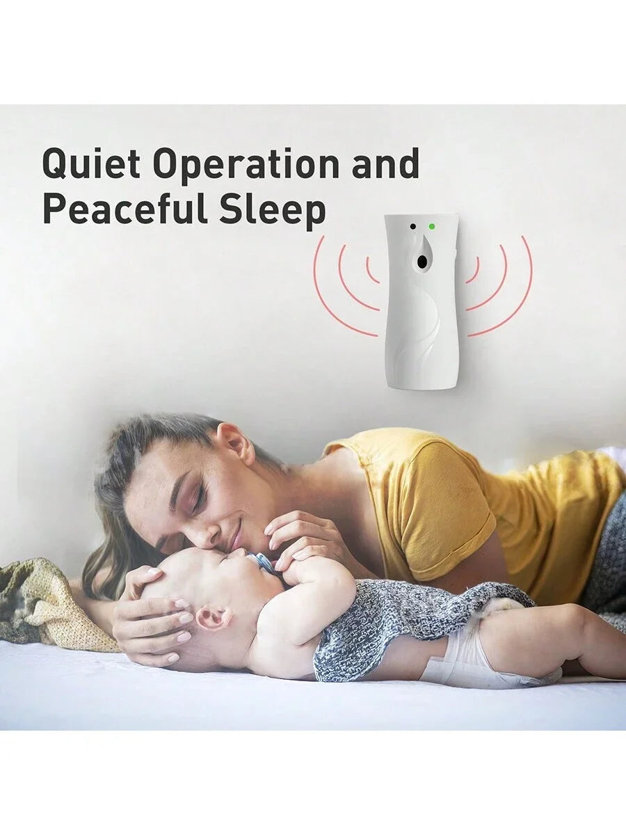 1pc Automatic Air Freshener Dispenser Powered By Battery, Wall-Mounted And Desktop Spray Fragrance Distributor For  Bathroom Kit