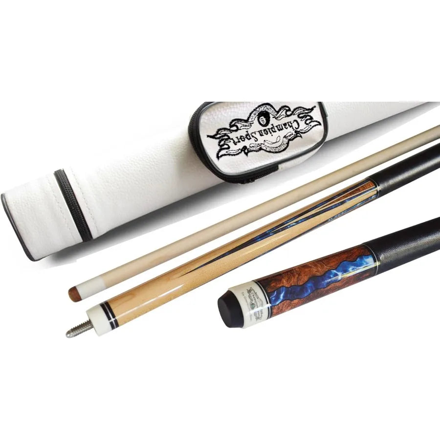 Billiard Pool Cue Stick56 inches 57 inches 60 inches 13mm White Case