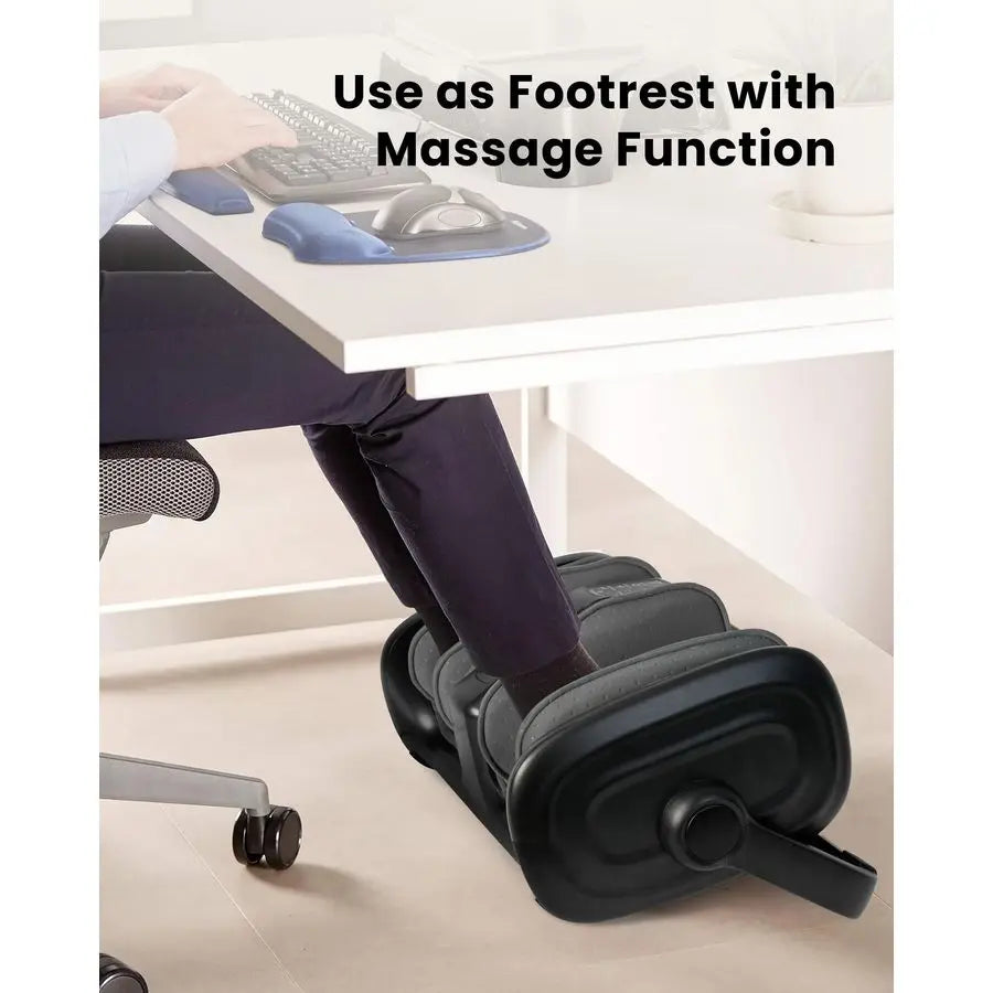 Shiatsu Foot Massager Machine, Foot Calf Massager with Heat, Squeeze amp Vibration Massage, Remote Control, UP to Men Size 14