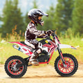 49cc 2-Stroke Kids Dirt Bike, Gas Power Motocross, Off Road Mini Motorcycle, Pocket Motorbike with Front Rear Disc Brakes