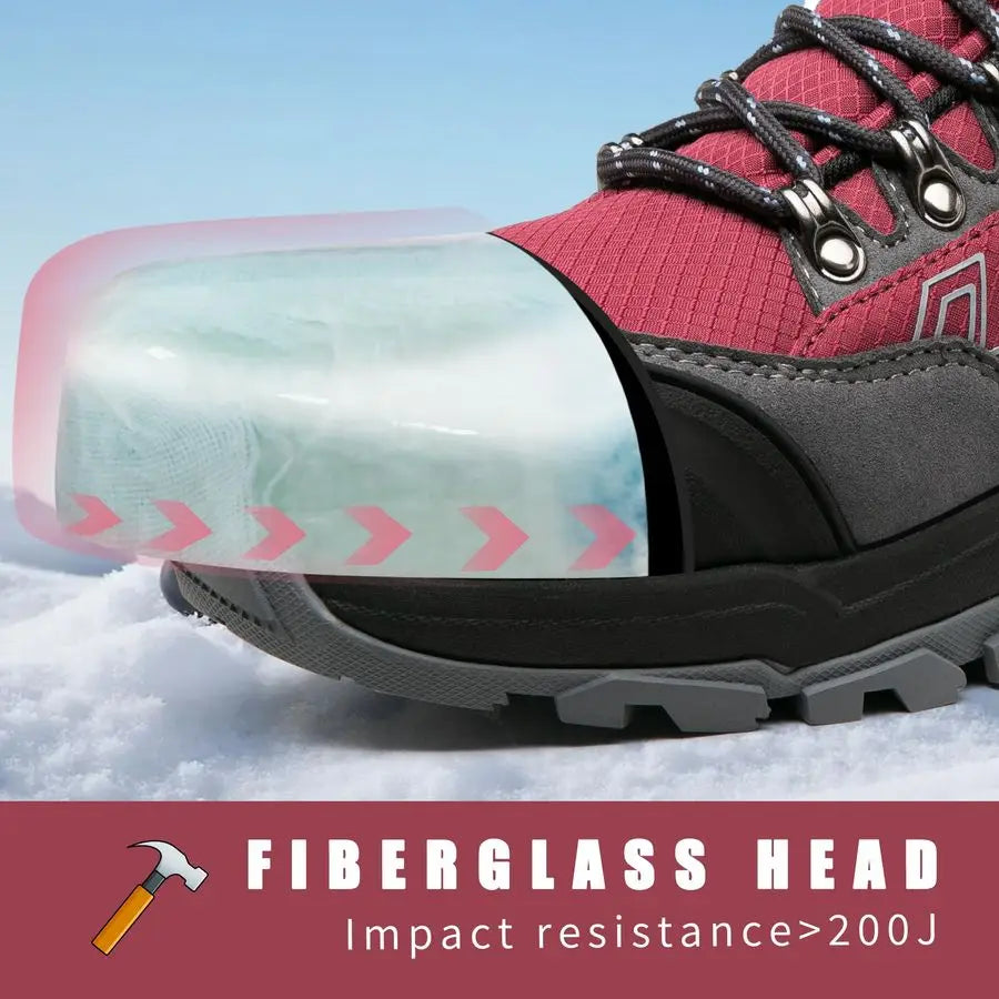 Waterproof Composite Toe Boots for Men Women, Slip Resistant Construction Boots, Lightweight Puncture Proof Safety Toe Shoes for