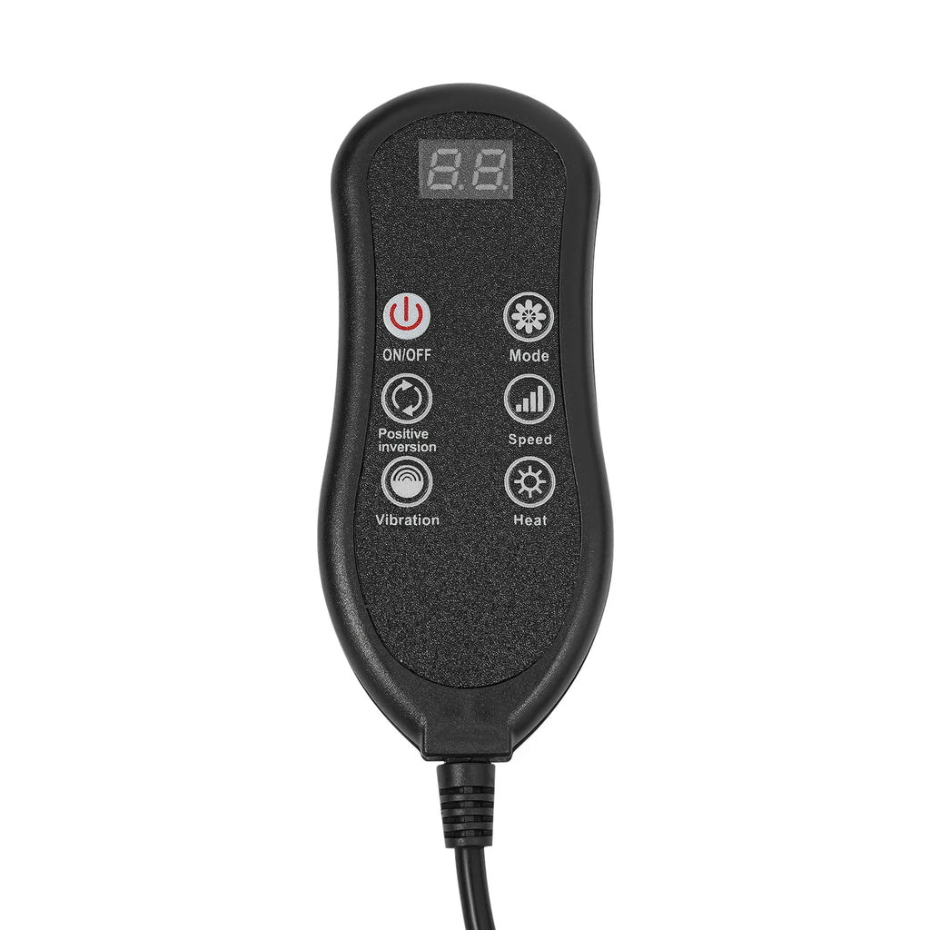 Electric Massage Seat Pad with Heated Neck & Back Relief, 5-in-1 Modes (3D Massage/Heat/Vibration), 3 Intensity Levels