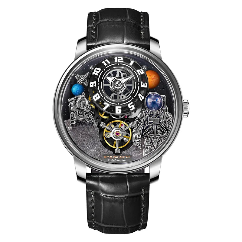 PINDU Design Men Wristwatches Top Brand Luxury Robot Astronaut Space Series Watch Men Sapphire Luminous Waterproof Watches