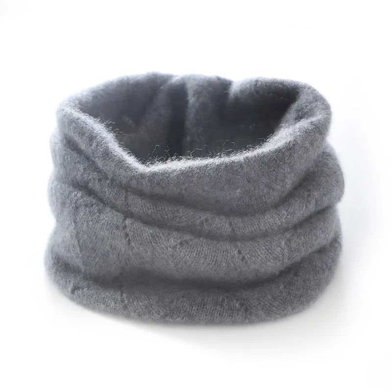 Neck wrap women's winter advanced sense pullover baby children's warm collar knitted one hat 100% pure cashmere neck cover