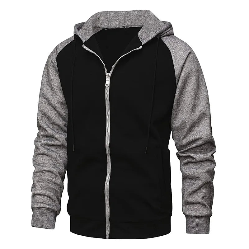 2025 New Men Hoodies Long Sleeve Sweatshirt Zipper Design Hooded Sweatshirt for Men Clothing Sportswear Slim Fit Casual Jacket