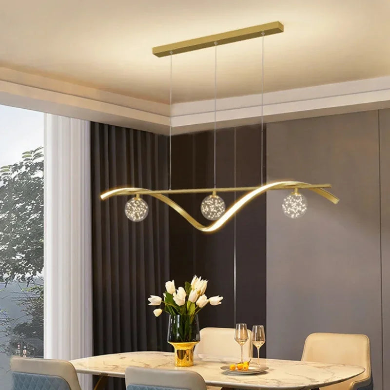 2025 New Creative Sky Star Chandelier Living Room Dining Room Glass Ball Kitchen Light Home Decoration Light