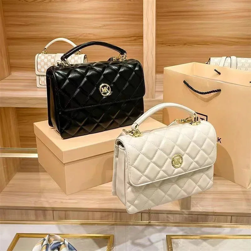 Lebou Chain Bag Darling Grid Handheld Craft Chain Bags Ancient Egypt Series Lebou and CF Combination, Original Cowhide BC10