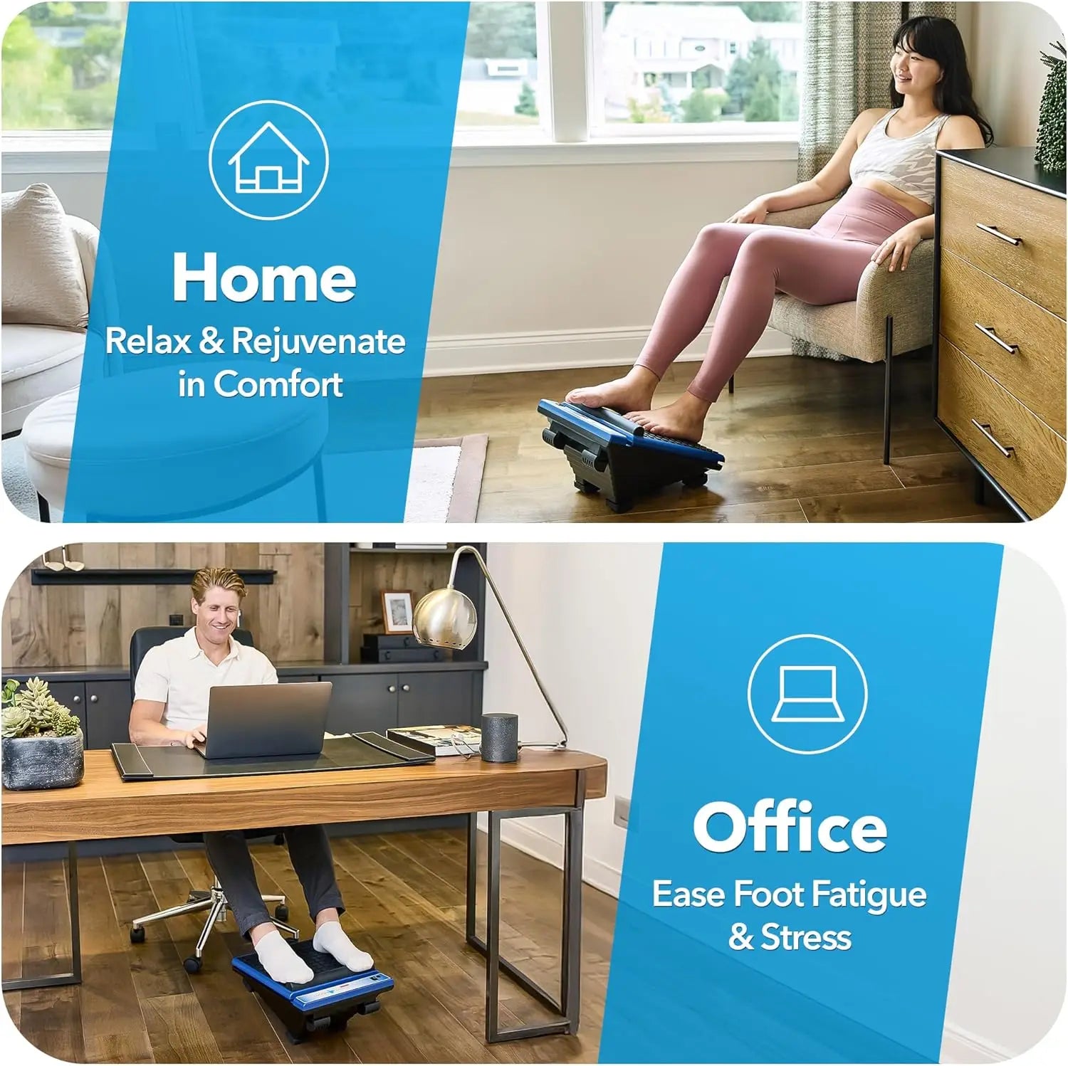 Deep Tissue Foot Massager for Neuropathy Relief, Dual Speed Portable Home Massage Therapy Improves Blood Circulation