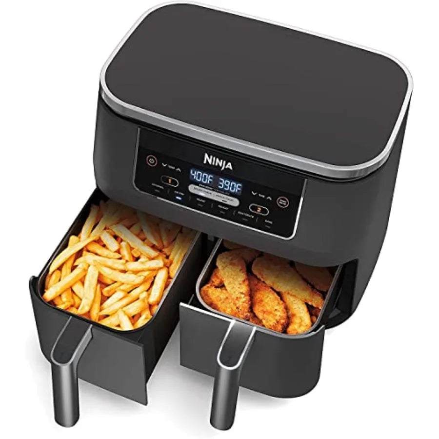 6-in-1 DualZone Air Fryer with 8-Quart Capacity and Dual Basket Design for Simultaneous Cooking at Different Temperatures Ideal