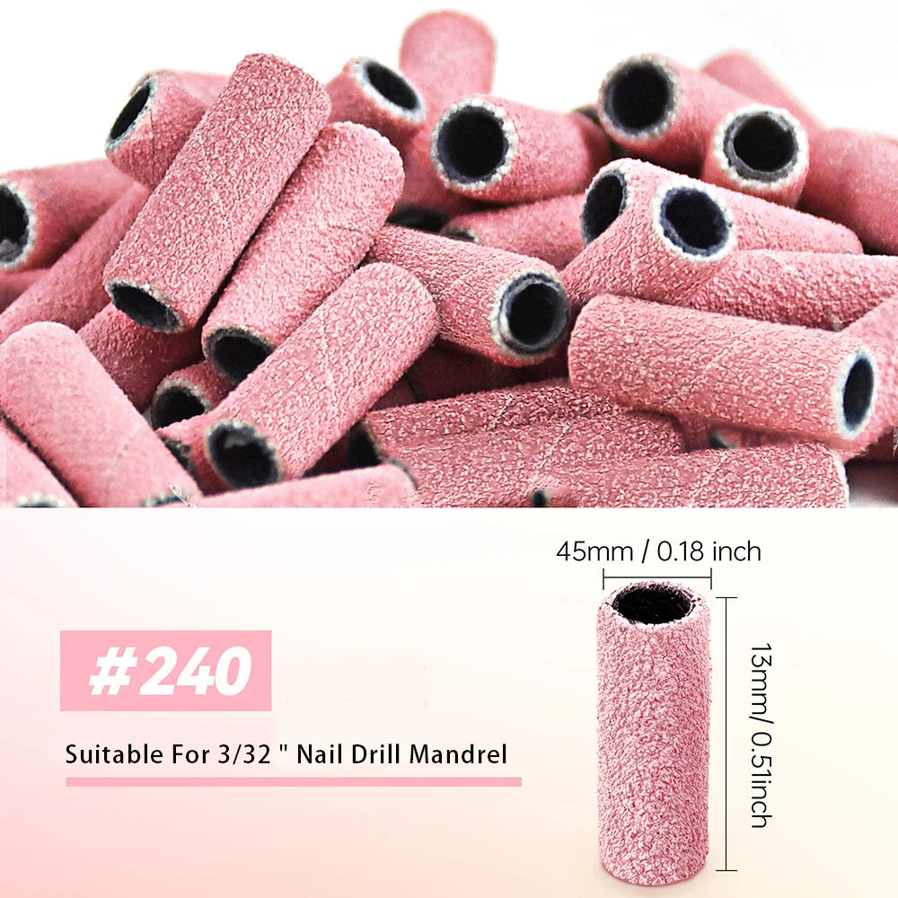 5000Pcs/Case 3mm Pink Mini Sanding Bands for Electric Nail Drill Nails Tool Accessories