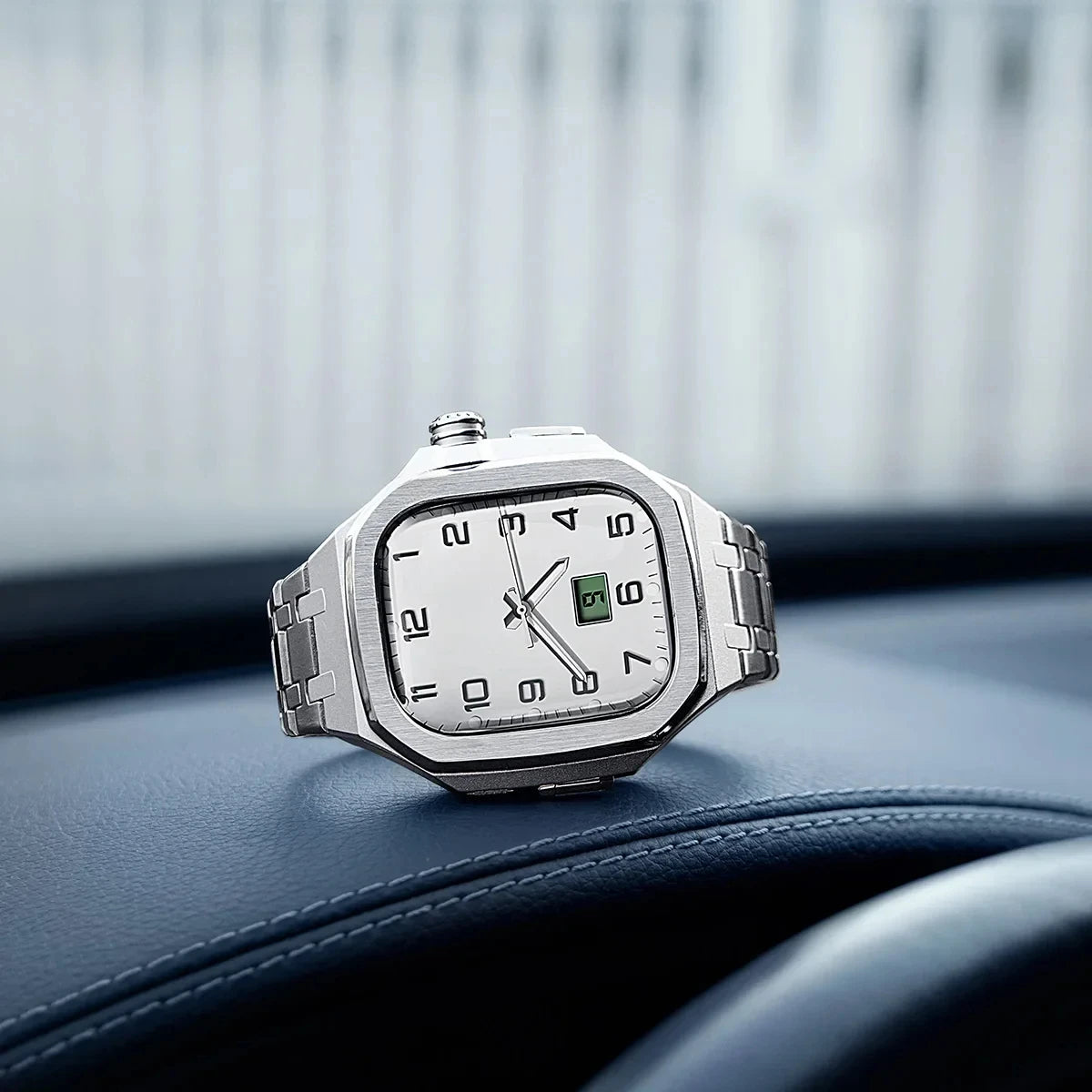 Luxury Stainless Steel Case Mod Kit for Apple Watch Ultra 3 2 1 49MM Liquid Silicone Strap for IWatch Series 49MM Accessories