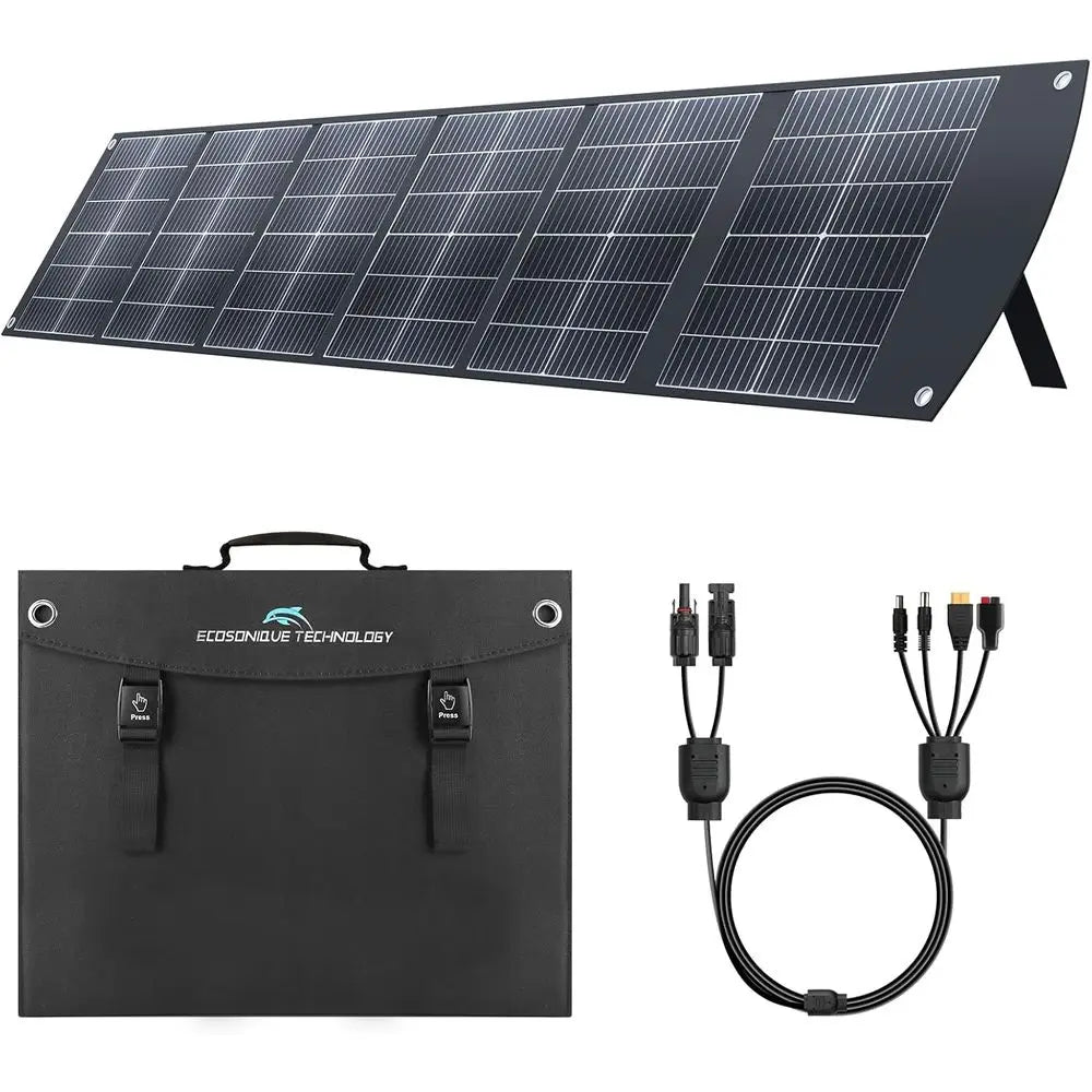 200W Portable Solar Panel for Power Stations, Foldable & Lightweight with Kickstand, USB-C PD3.0 & USB-A QC3.0, MC4 & Multi-Outp