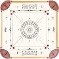 Classic American Style Carrom and Pichenotte Board Game Set with Two Additional Cues for Home Entertainment Indoor Recreation F