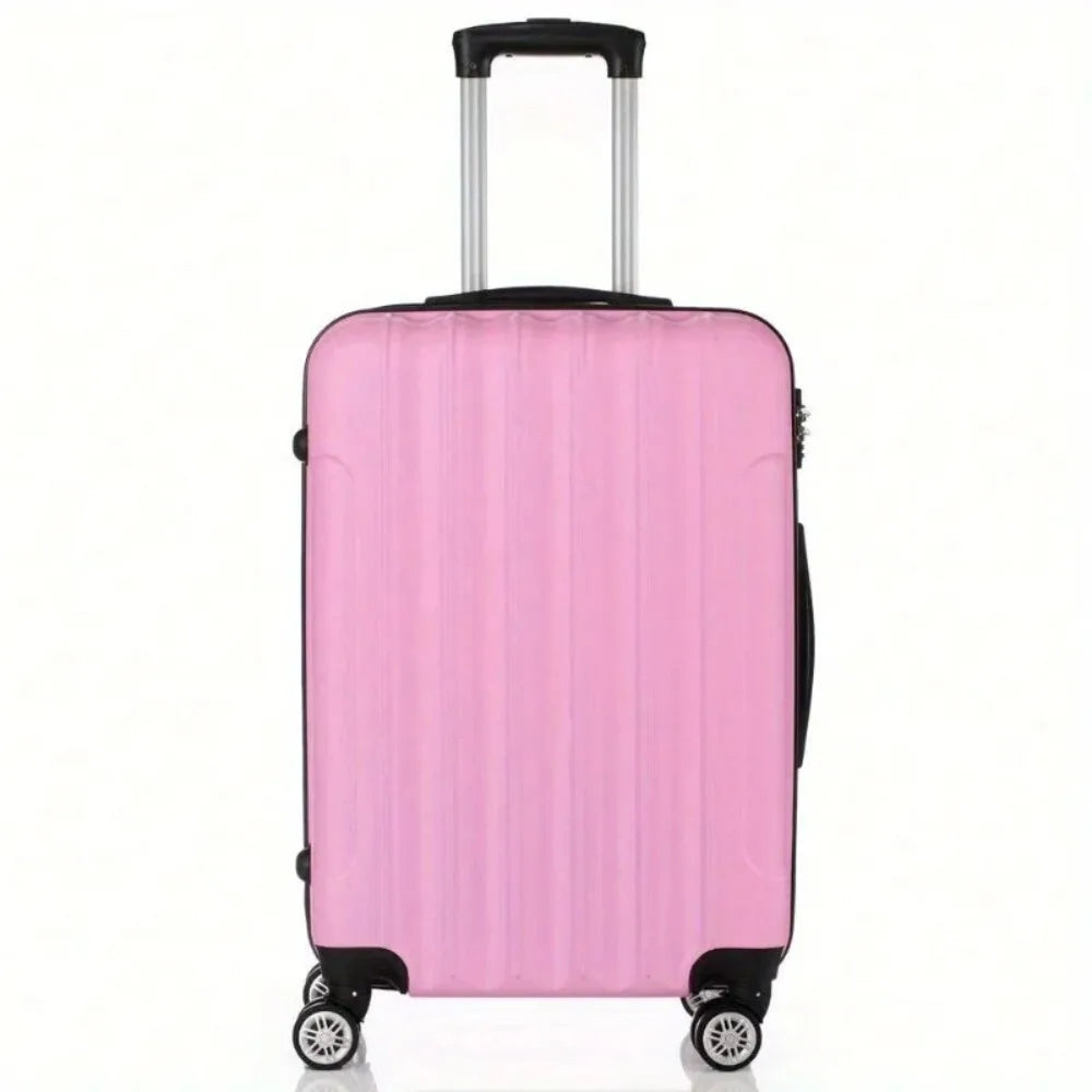 3Pcs Spinner Luggage Set Travel Rolling Suitcase Trolley Case 20/24/28 inch Pink