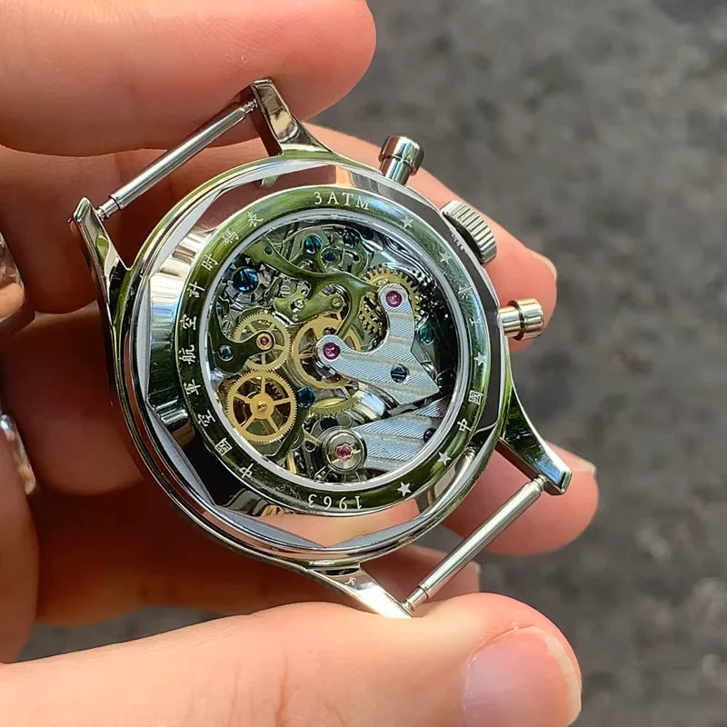 Seagull 1963 International Edition Watch for Men Chronograph Manual Winding Mechanical Watches Original ST1901 D304 Memorial