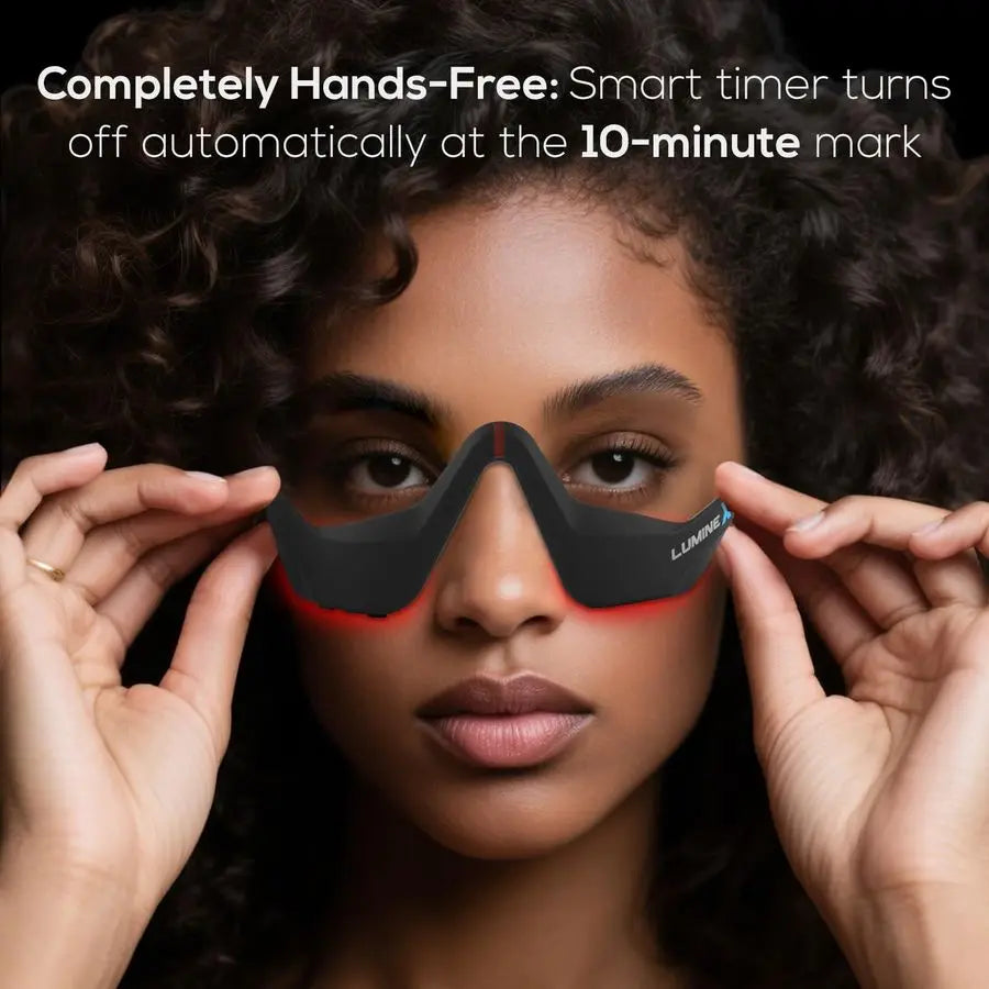 Red Light Therapy Device, amp Microcurrent Eye Massager, Puffiness, Eye Bags Red Light Therapy Glasses for Reducing Wrinkles and