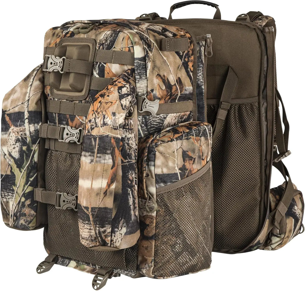 Upgraded Hunting Backpack with Padded Rifle Compartment, Rain Cover, for Deer & Elk Hunting