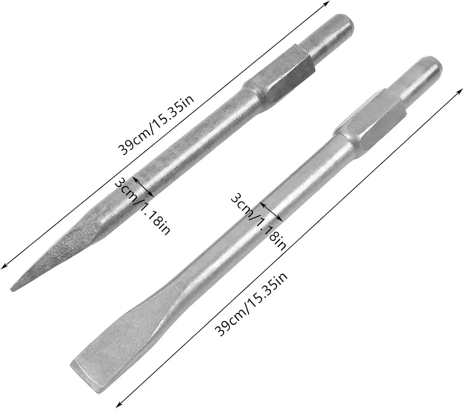 Petrol Demolition Hammer 2-Stroke Chisel Hammer Hand Pull Start Air-Cooling Hammer Drilling Machine with Point and Flat Chisel