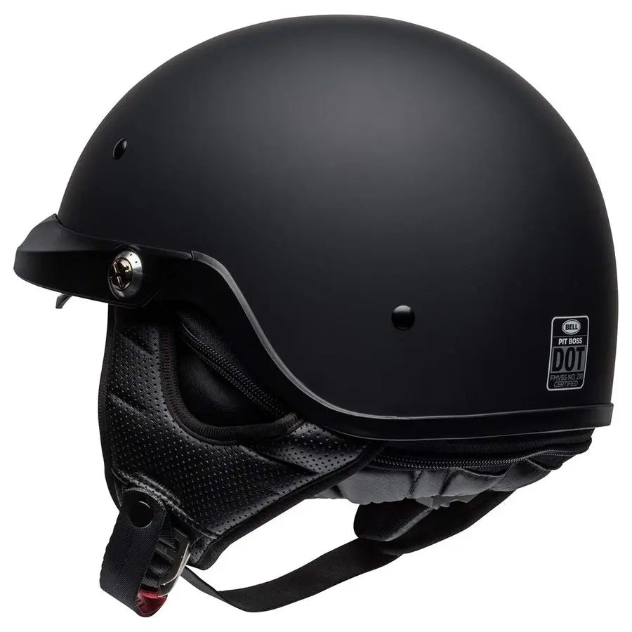 Pit Boss OpenFace Motorcycle Helmet Solid Matte Black, XLarge XXLarge