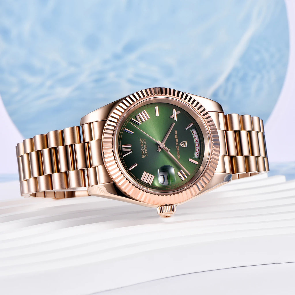 PAGANI DESIGN DD40 Men's Watches 2026 Top Luxury Rose Gold Watch For Men Automatic Mechanical Wristwatches Waterproof Gift Clock