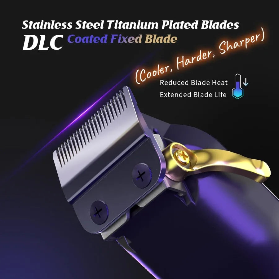 SUPRENT PRO Professional Hair Clippers for Men - Cordless Brushless Motor Hair Clipper Set with Zero Gap Trimmer - Premium Hair