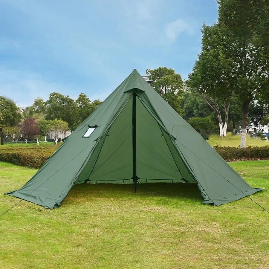 Hot Tent with Stove Jack and Snow Skirt 6.898.53ft Standing Room 25 Person Tipi Tent for Family Hiking Fishing Hunting Backpack