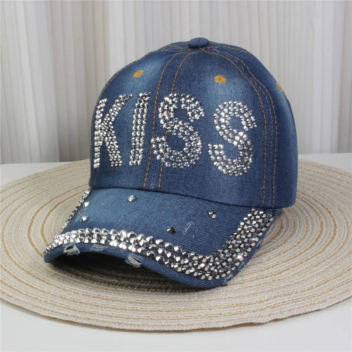 Wholesale Denim Baseball Caps Bling Rhinestone "TAKE ""LOVE" Heart  Snapback Hat A Dozen 12 pieces Mixed order