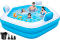 Outdoor Hot Tubs Inflatable Pool for Adults 77 by 71 by 22 Large Blow Up Pool with Pump Oversized