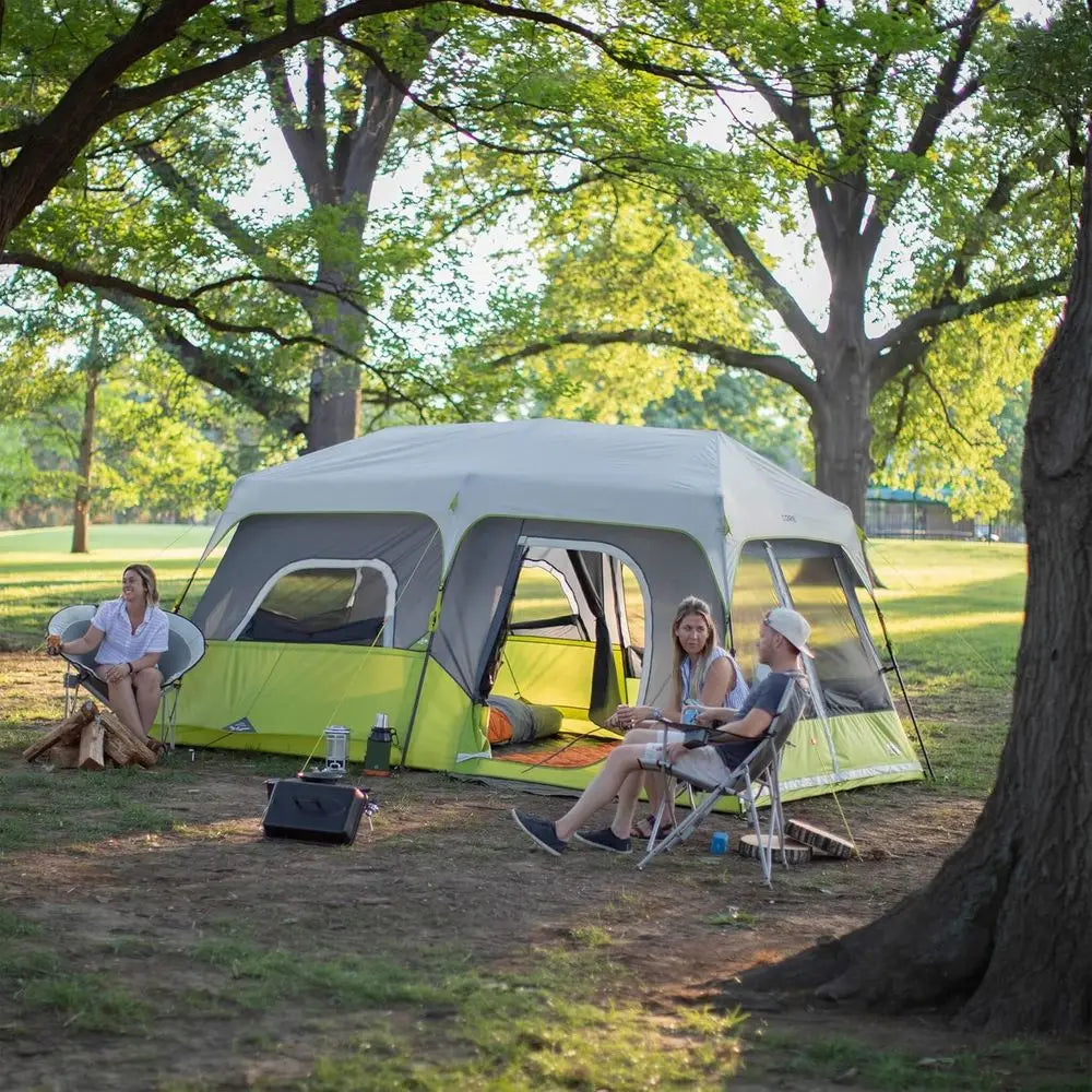 9-Person Green Instant Cabin Tent, 14 Feet by 9 Feet (Model 40008)