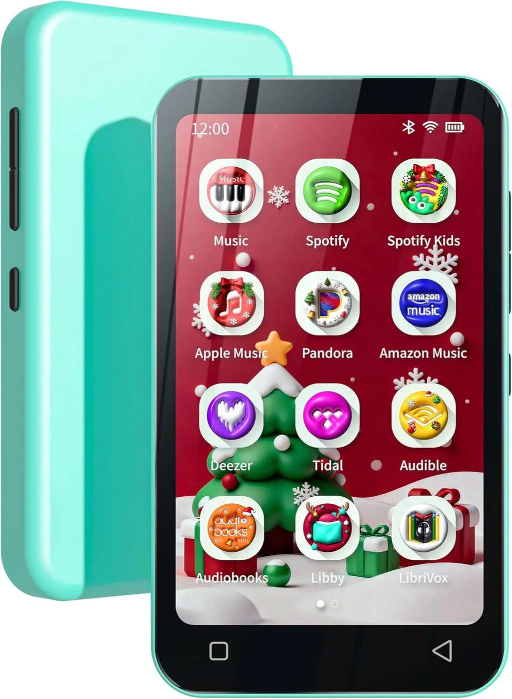 80GB Kids MP3 Player with Bluetooth, WiFi, Parental Controls, Spotify Kids, Audible, 4' MP4 Up to 1TB (Blue)