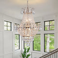 ARLGSITE Luxury Gold Crystal Chandelier Elegant Dazzling K9 Crystals Ceiling Light for Living Room Dining Room Hallway-Gold