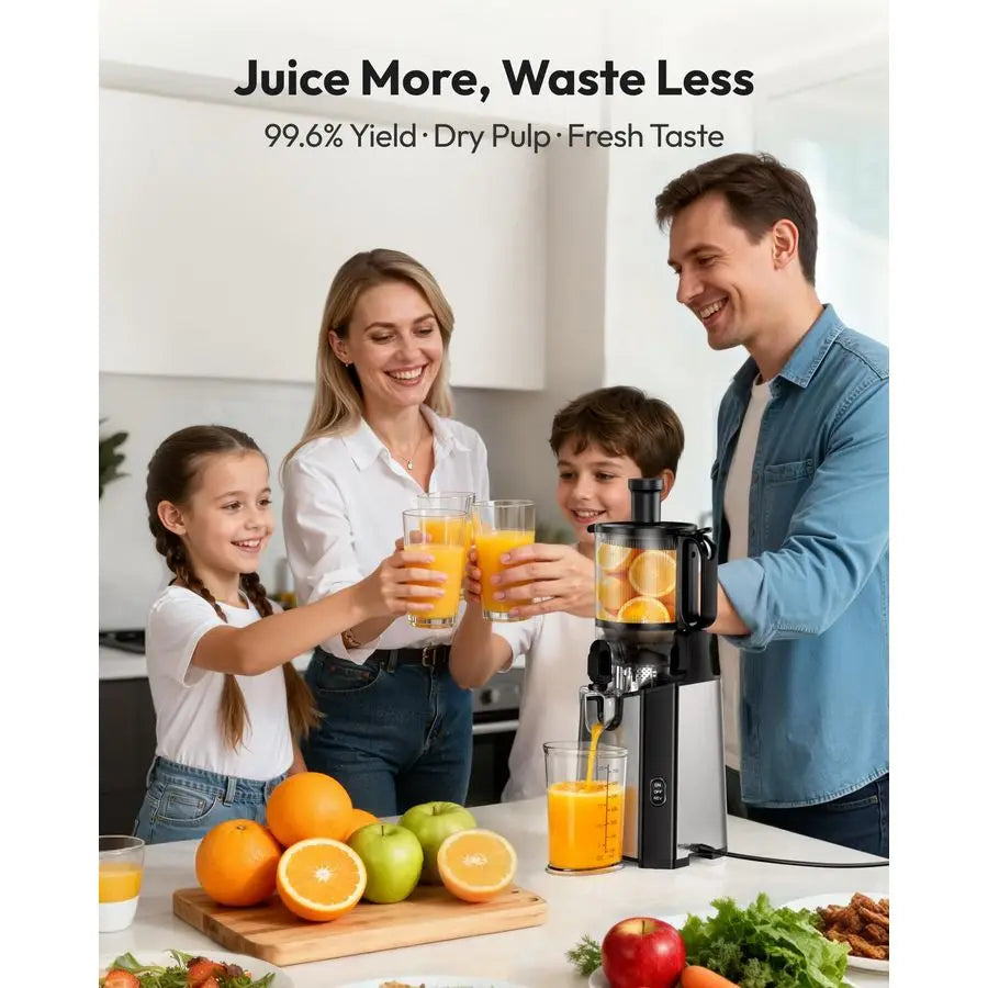 Press Juicer Machines, 5.6 Wide Feed Chute Juicer Machines with 400W, Slow Masticating Juicer for Whole Fruits amp Vegetables, H