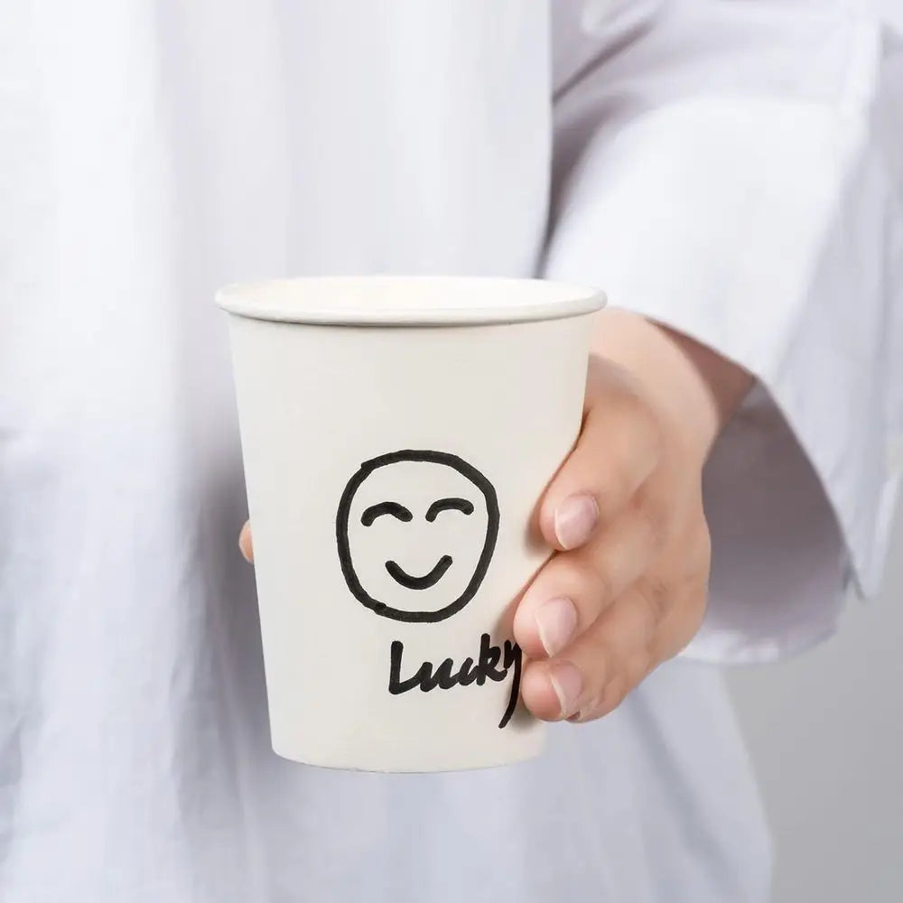 1000-Count 8oz Disposable White Paper Coffee Cups for Office Use