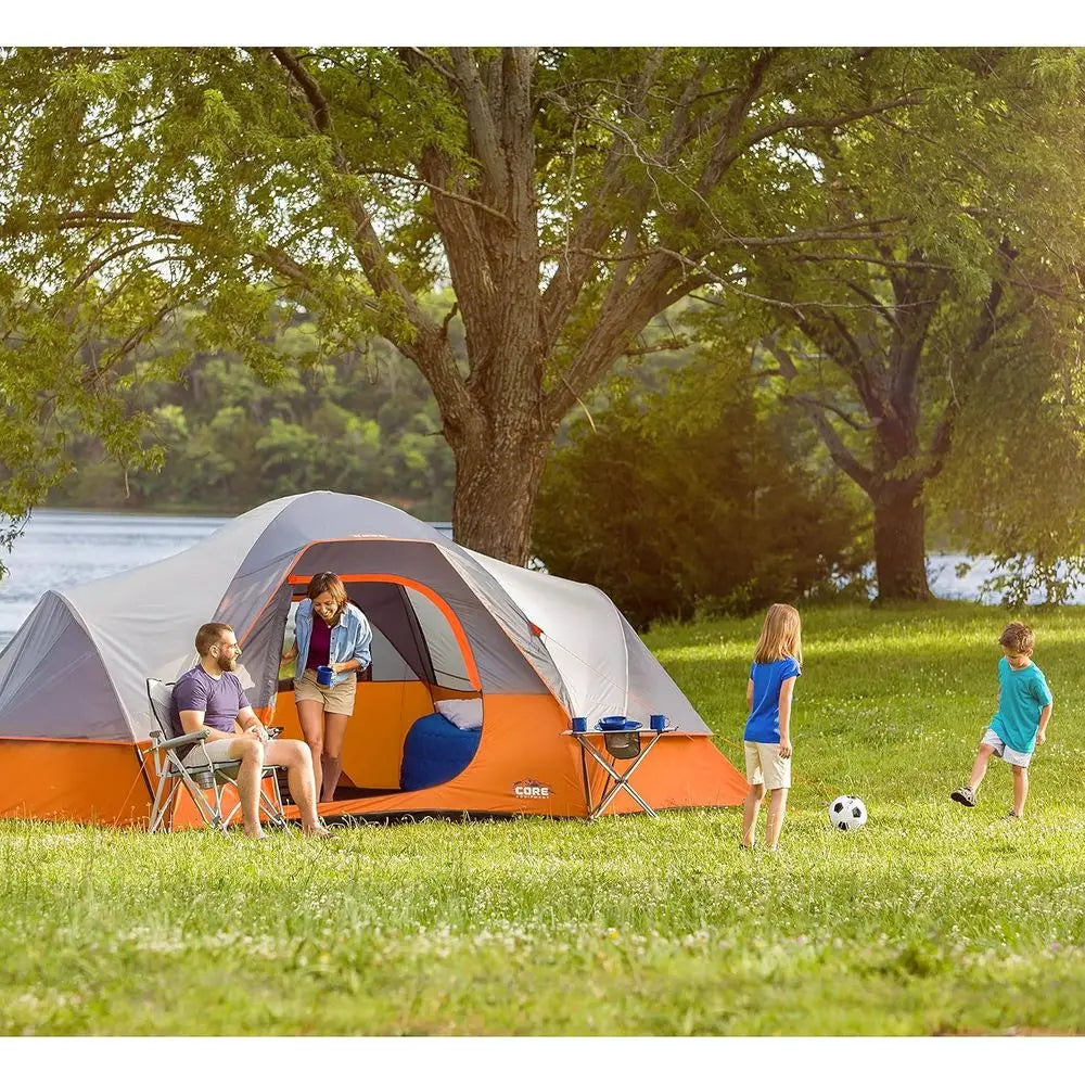 Family Camping Tents: 3, 4, 6, or 9 Person Dome Tents with Gear Loft for Outdoor Adventures